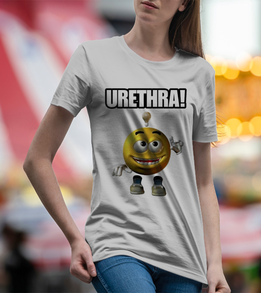 Urethra Eureka Smiling Emoji With Lightbulb Moment T-Shirt