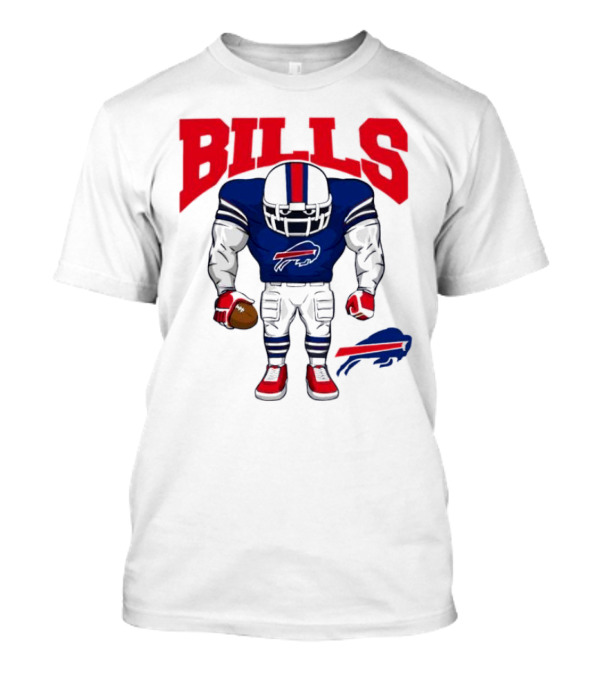 Buffalo Bills Brute Squad Football Character With Team T-Shirt