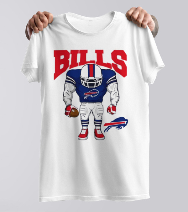 Buffalo Bills Brute Squad Football Character With Team T-Shirt