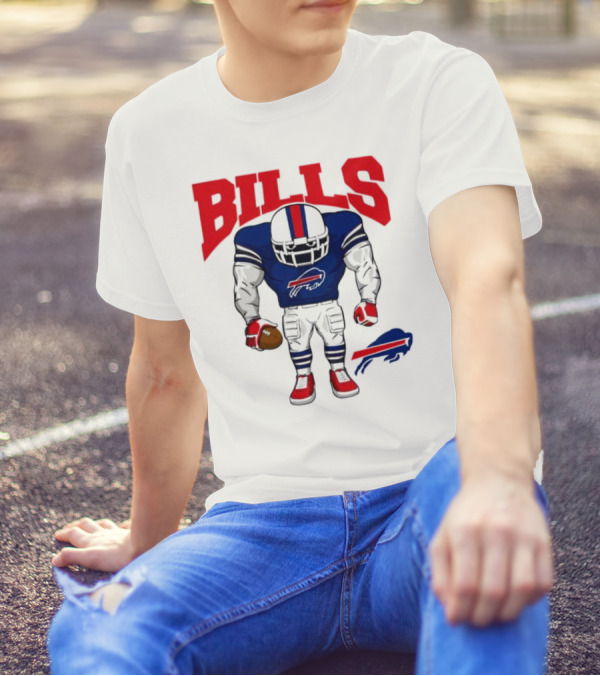 Buffalo Bills Brute Squad Football Character With Team T-Shirt