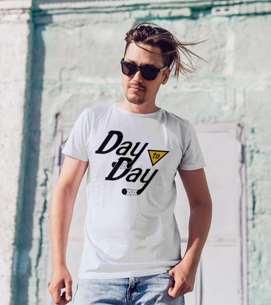 Day To Day Pittsburgh Penguins Hockey Stick Triangle T-Shirt