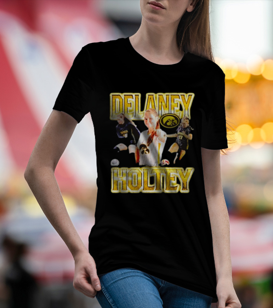 Delaney Holtey Iowa Hawkeyes Soccer Retro Styling T-Shirt