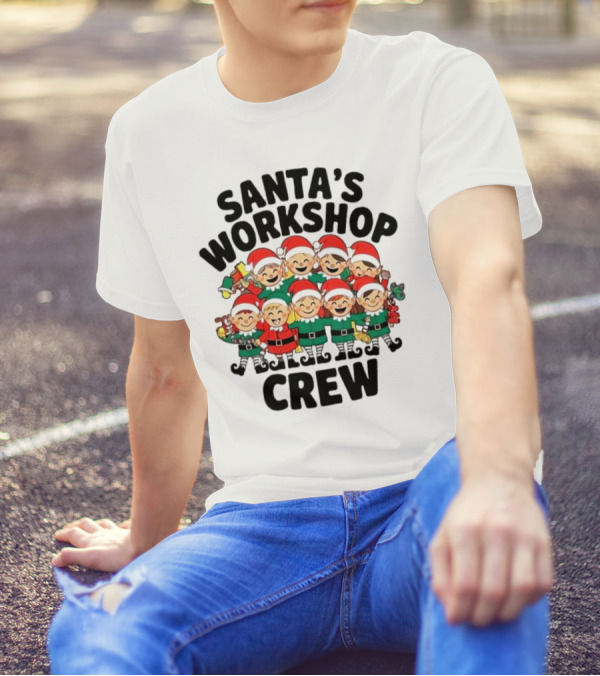 Santa’s Workshop Crew Christmas Elves T-Shirt