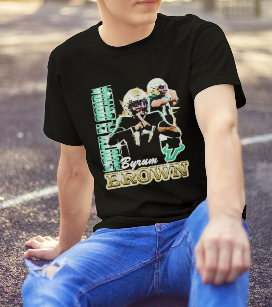 Byrum Brown South Florida Bulls Football T-Shirt