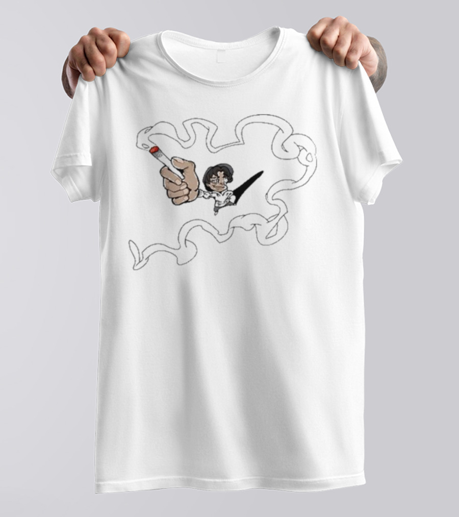 Rav Hand Holding Cigarette With Smoke Swirls T-Shirt