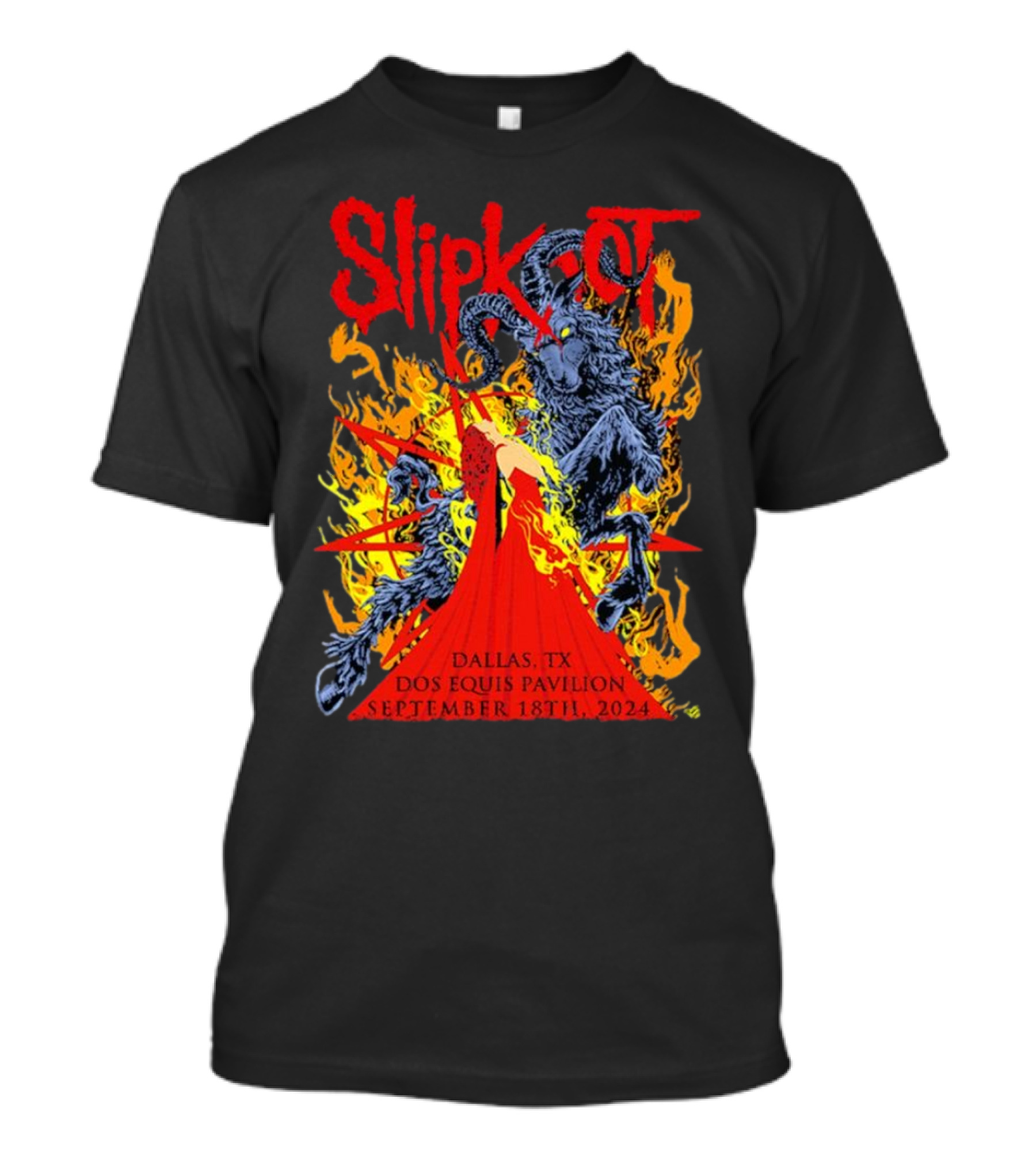Slipknot Dos Equis Pavilion Dallas TX September 18th 2024 Tour Fiery Demon T-Shirt