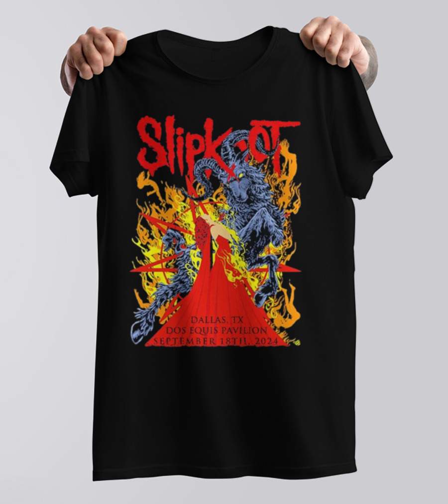 Slipknot Dos Equis Pavilion Dallas TX September 18th 2024 Tour Fiery Demon T-Shirt