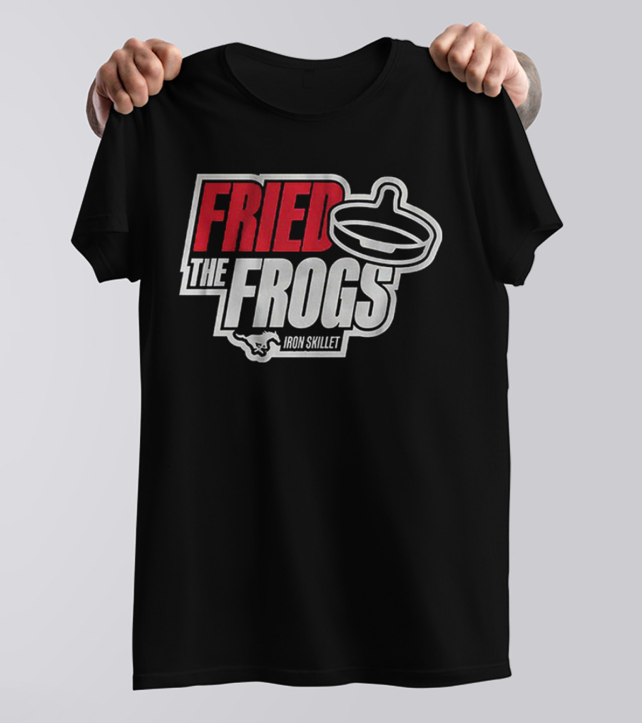 FRIED THE FROGS IRON SKILLET SMU Football T-Shirt