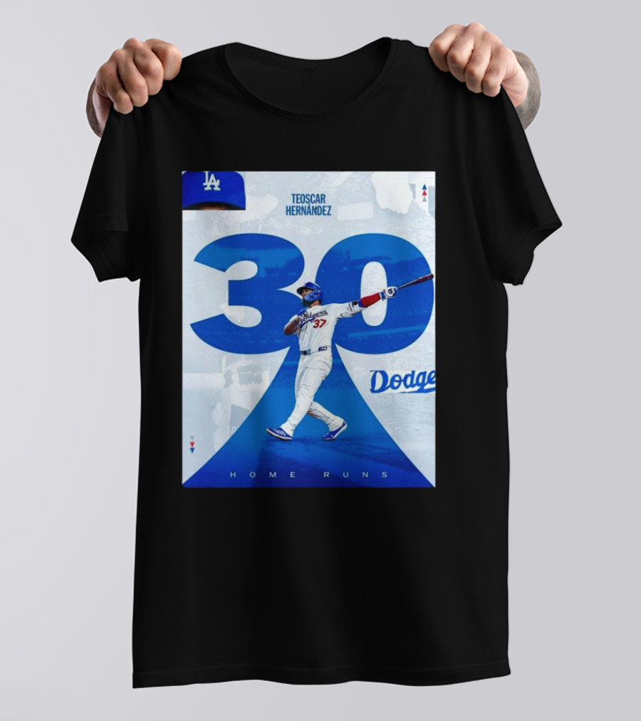 Teoscar Hernández Dodgers 30 Home Runs Season T-Shirt