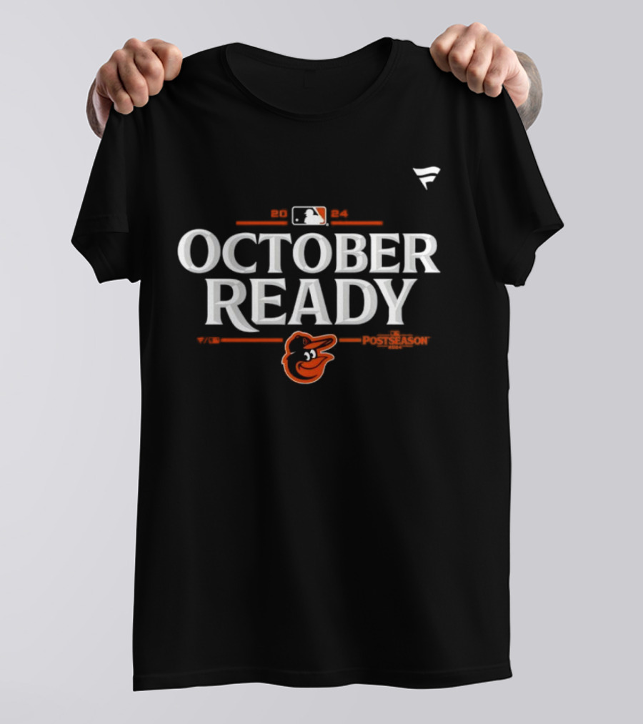 Baltimore Orioles 2024 October Ready Postseason MLB Logo Orioles Bird T-Shirt