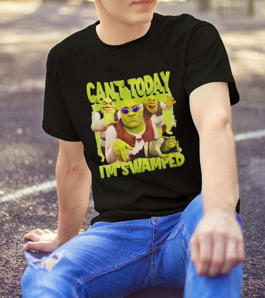 Can't Today I'm Swamped Shrek Meme Sunglasses Dance Moves T-Shirt