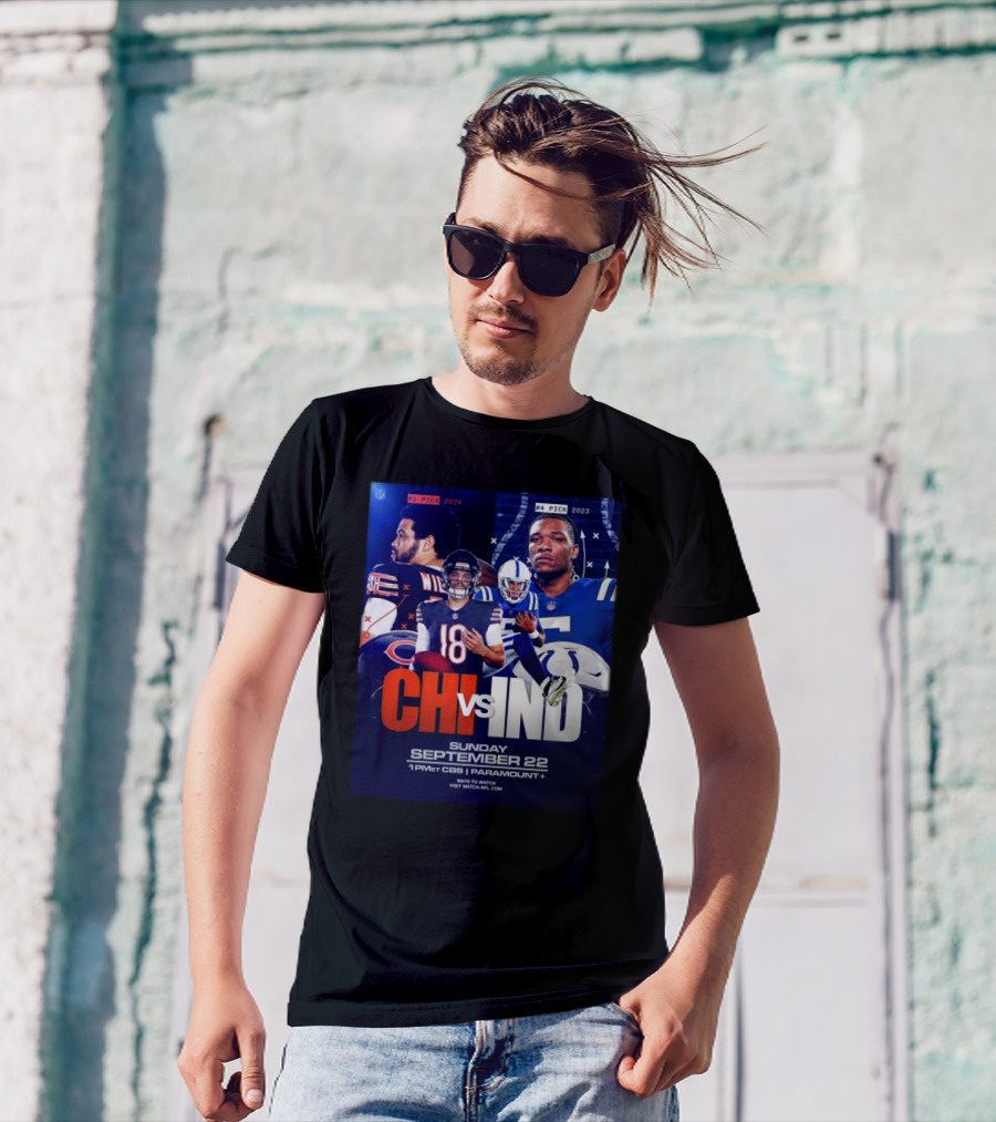 CHI Vs IND NFL Week 3 Sunday September 22 2024 CBS Paramount Plus T-Shirt