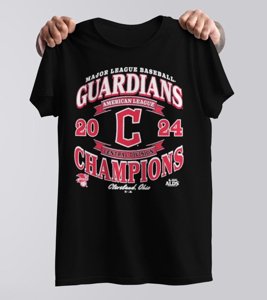 Major League Baseball Guardians 2024 American League Central Division Champions Cleveland Ohio T-Shirt