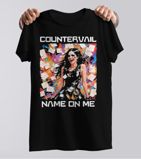 Countervail Name On Me Vibrant Collage Joyful Woman With Notes T-Shirt