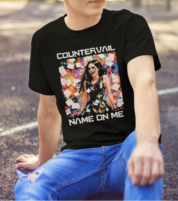 Countervail Name On Me Vibrant Collage Joyful Woman With Notes T-Shirt