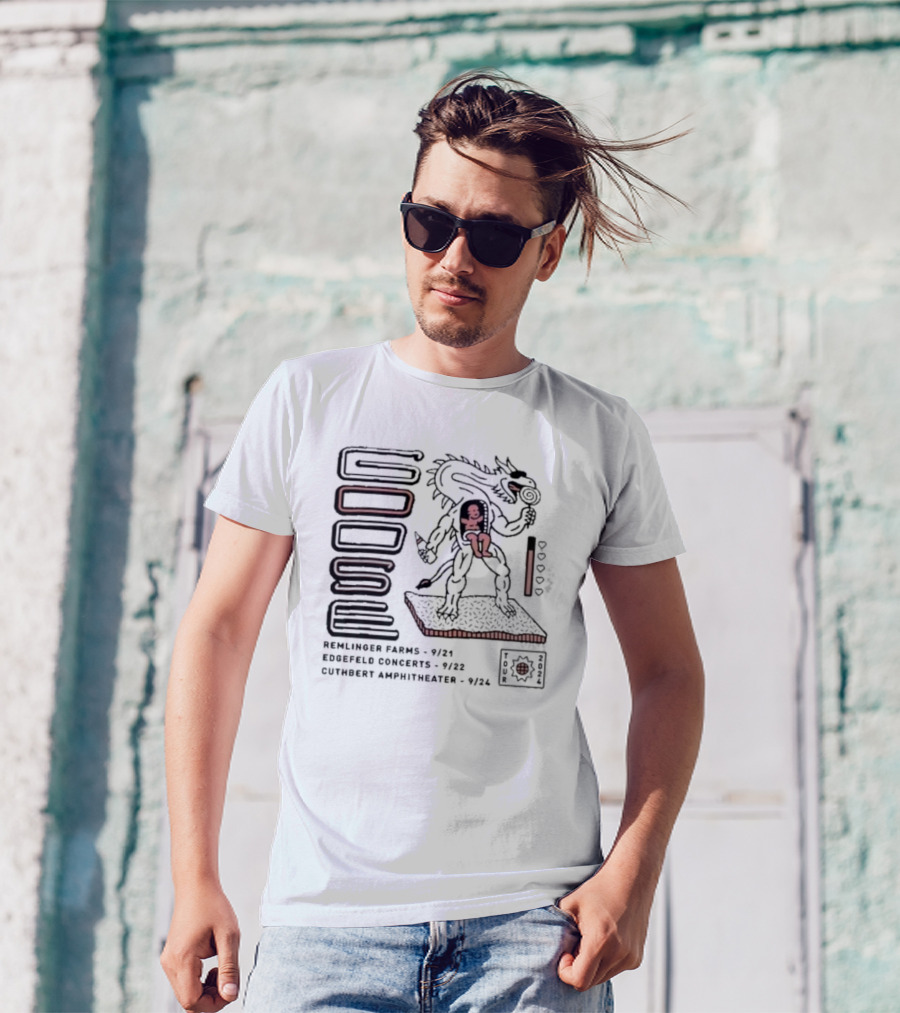 Goose Tour September 2024 Remlinger Farms Edgefield Concerts Cuthbert Amphitheater Dragon Baby T-Shirt
