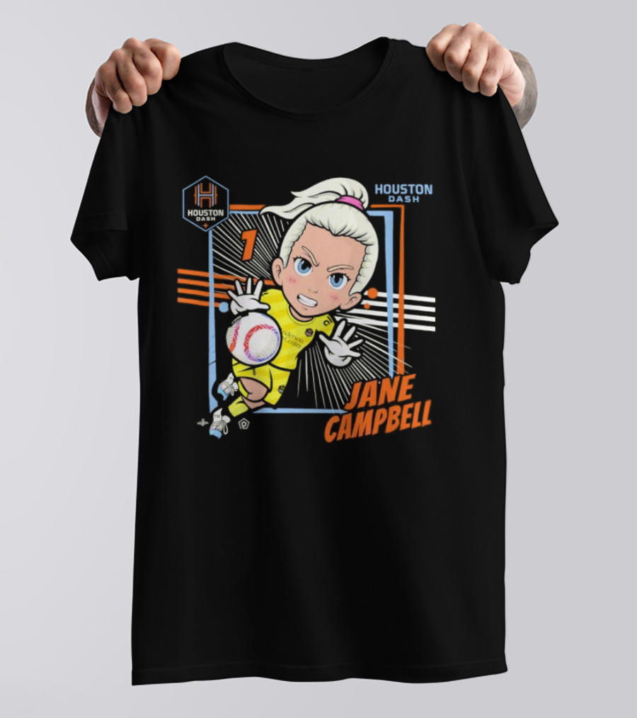 Houston Dash Jane Campbell Chibi Soccer Art 1 T-Shirt