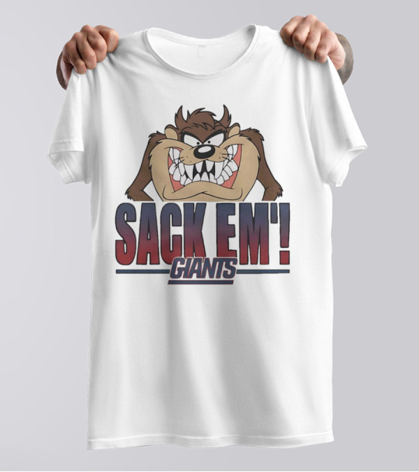 Sack Em Taz Looney Tunes Giants T-Shirt