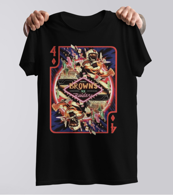 Browns Vs Raiders Game 4 Vegas Showdown 2024 NFL Week 4 Matchup T-Shirt