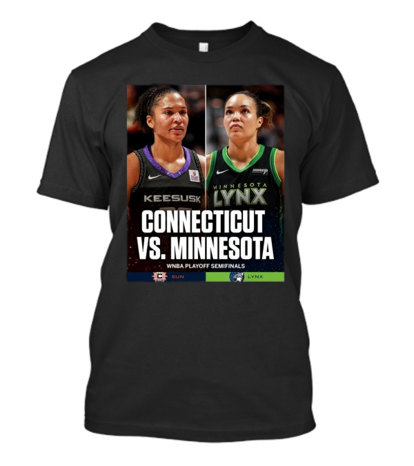Connecticut Sun Vs. Minnesota Lynx WNBA Playoff Semifinals 2024 Matchup T-Shirt