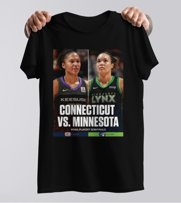 Connecticut Sun Vs. Minnesota Lynx WNBA Playoff Semifinals 2024 Matchup T-Shirt