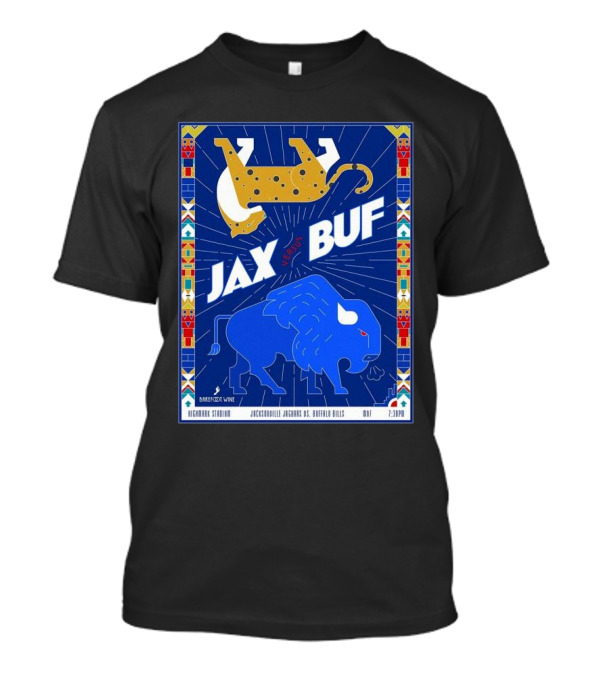 JAX Versus BUF Jacksonville Jaguars Vs. Buffalo Bills NFL Highmark Stadium 2024 2:30 PM T-Shirt
