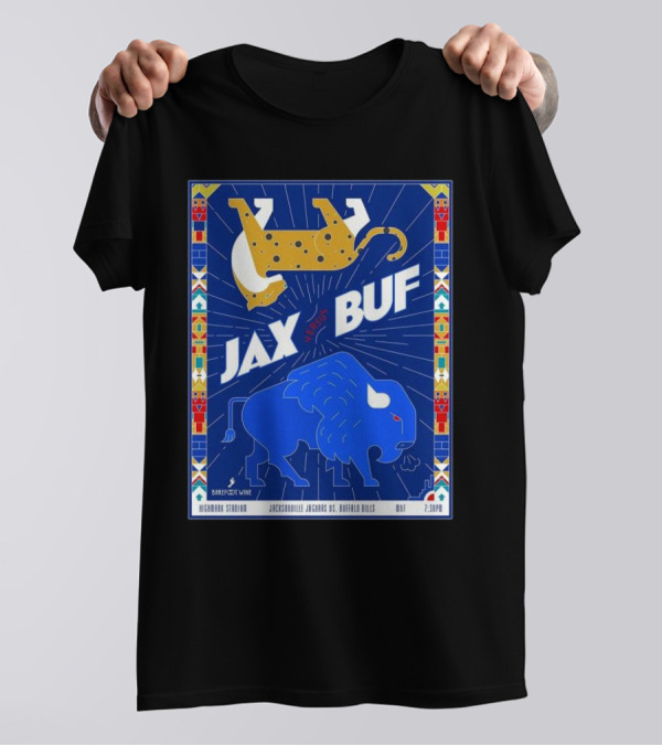JAX Versus BUF Jacksonville Jaguars Vs. Buffalo Bills NFL Highmark Stadium 2024 2:30 PM T-Shirt