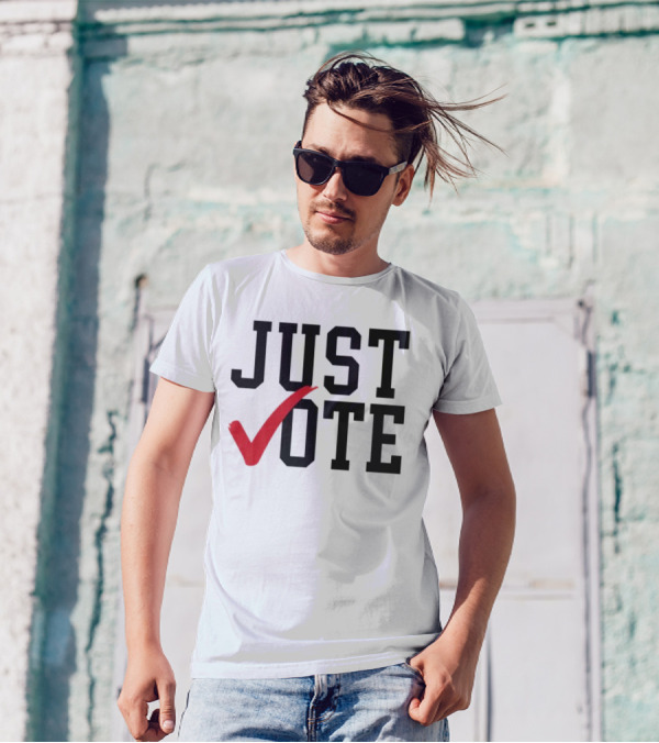 JUST VOTE Red Checkmark T-Shirt