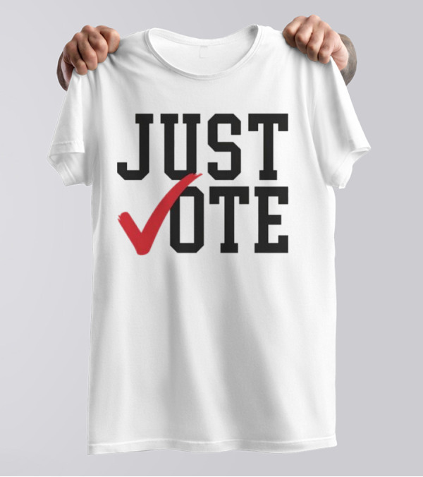 JUST VOTE Red Checkmark T-Shirt