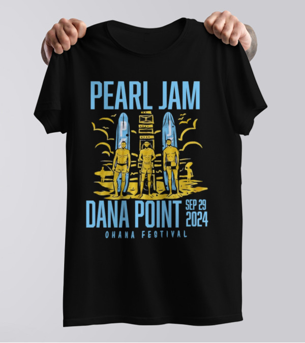 Pearl Jam Live September 29 2024 Dana Point Ohana Festival Surfing T-Shirt