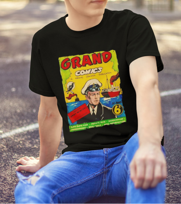 Grand Comics No 52 Captain Jerry Winters Bird Ship Supa Dupa Man Shadowman Prendergast Miss Information T-Shirt