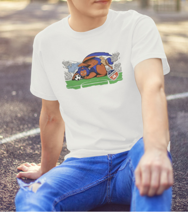 Next Gary The Lion FC Cincinnati Mythical Winged Lion With Soccer Badge T-Shirt