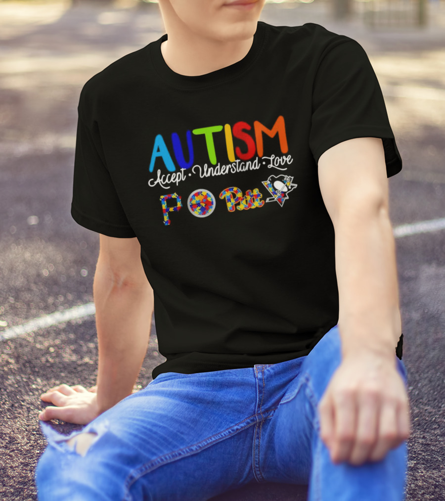 AUTISM Accept Understand Love Pittsburgh PO Pirates Sports T-Shirt