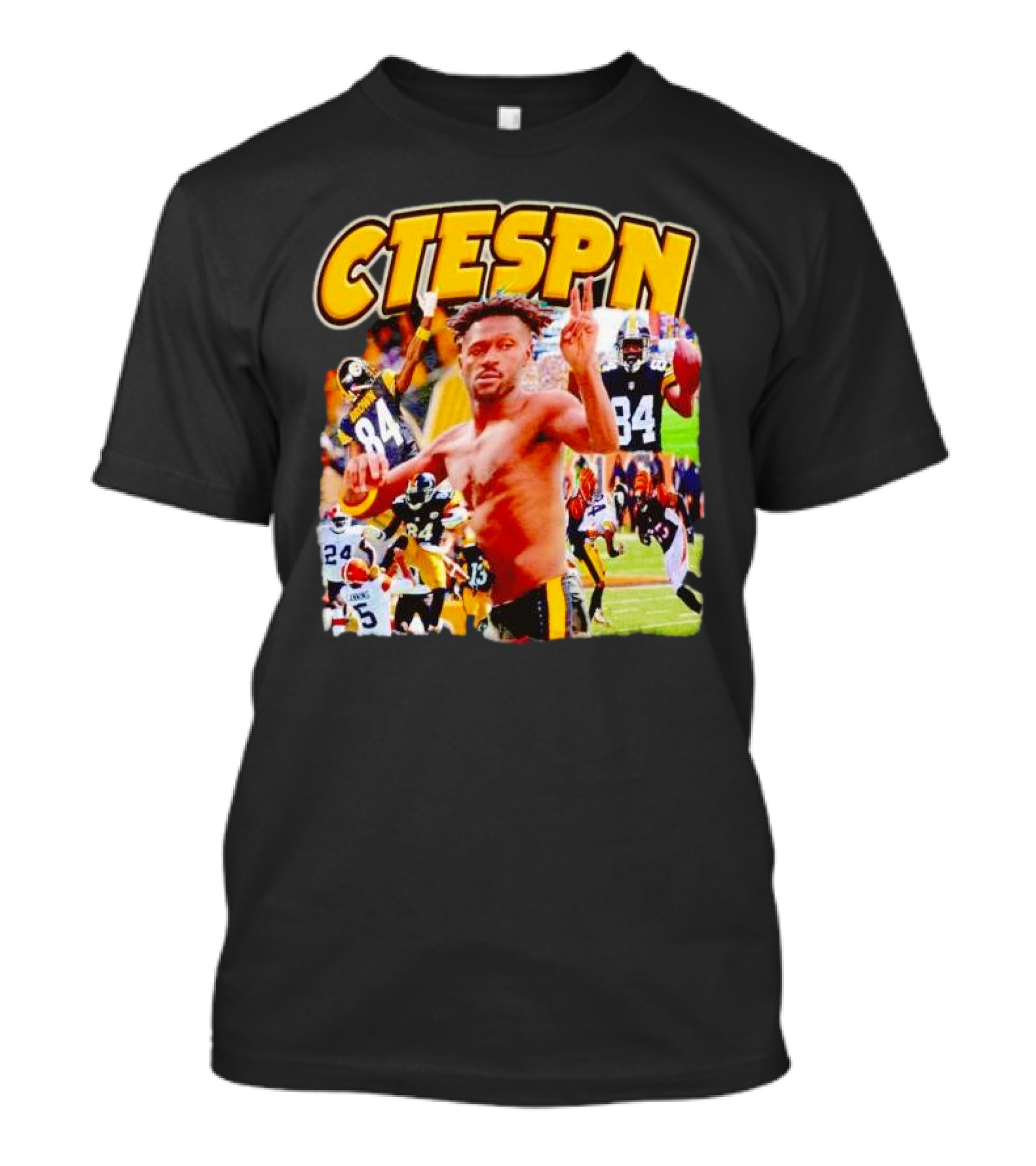 CTESPN Antonio Brown Pittsburgh Steelers Collage Football Highlights T-Shirt