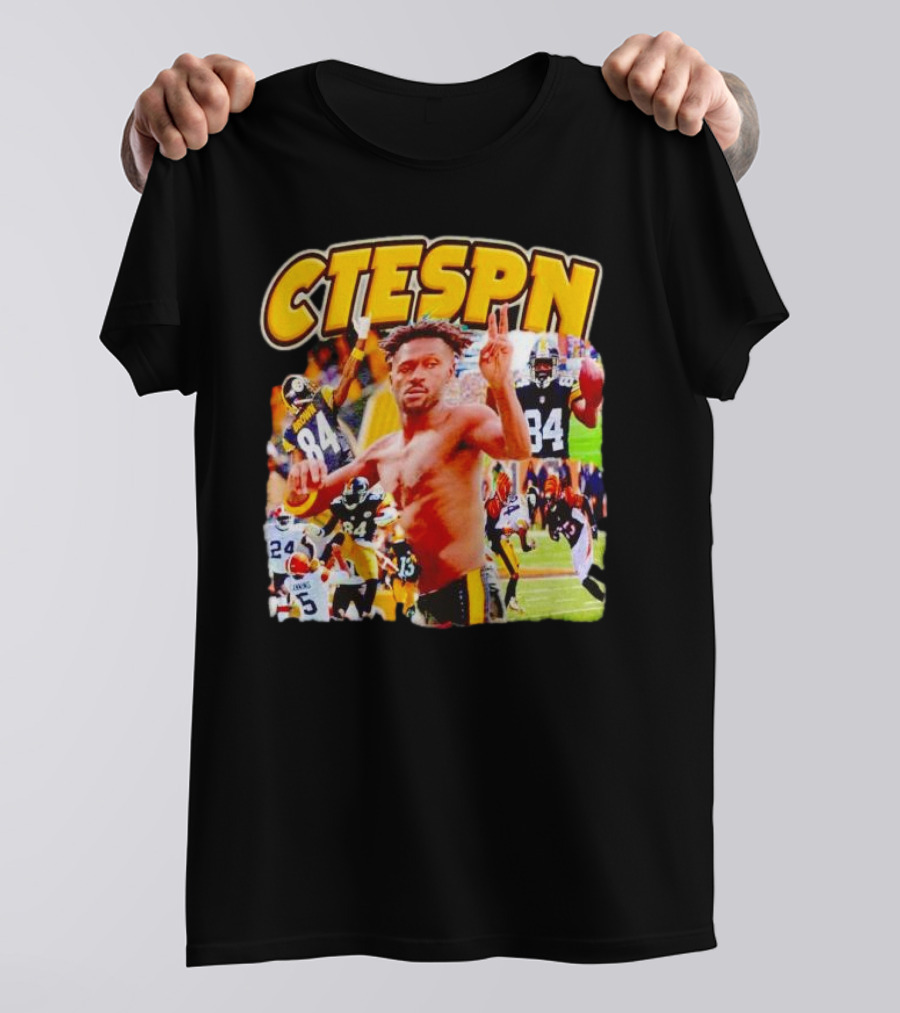CTESPN Antonio Brown Pittsburgh Steelers Collage Football Highlights T-Shirt