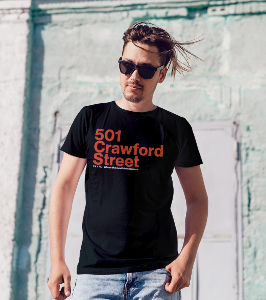 501 Crawford Street 2X 7X Where The Inevitable Happens T-Shirt