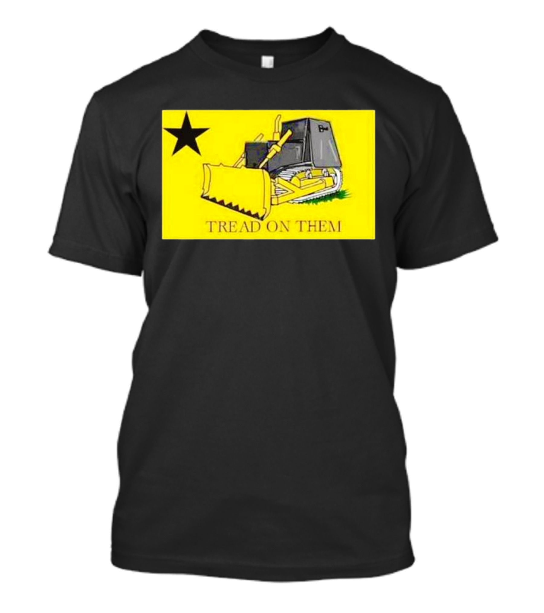 Tread On Them Killdozer Bulldozer Star Yellow Flag T-Shirt