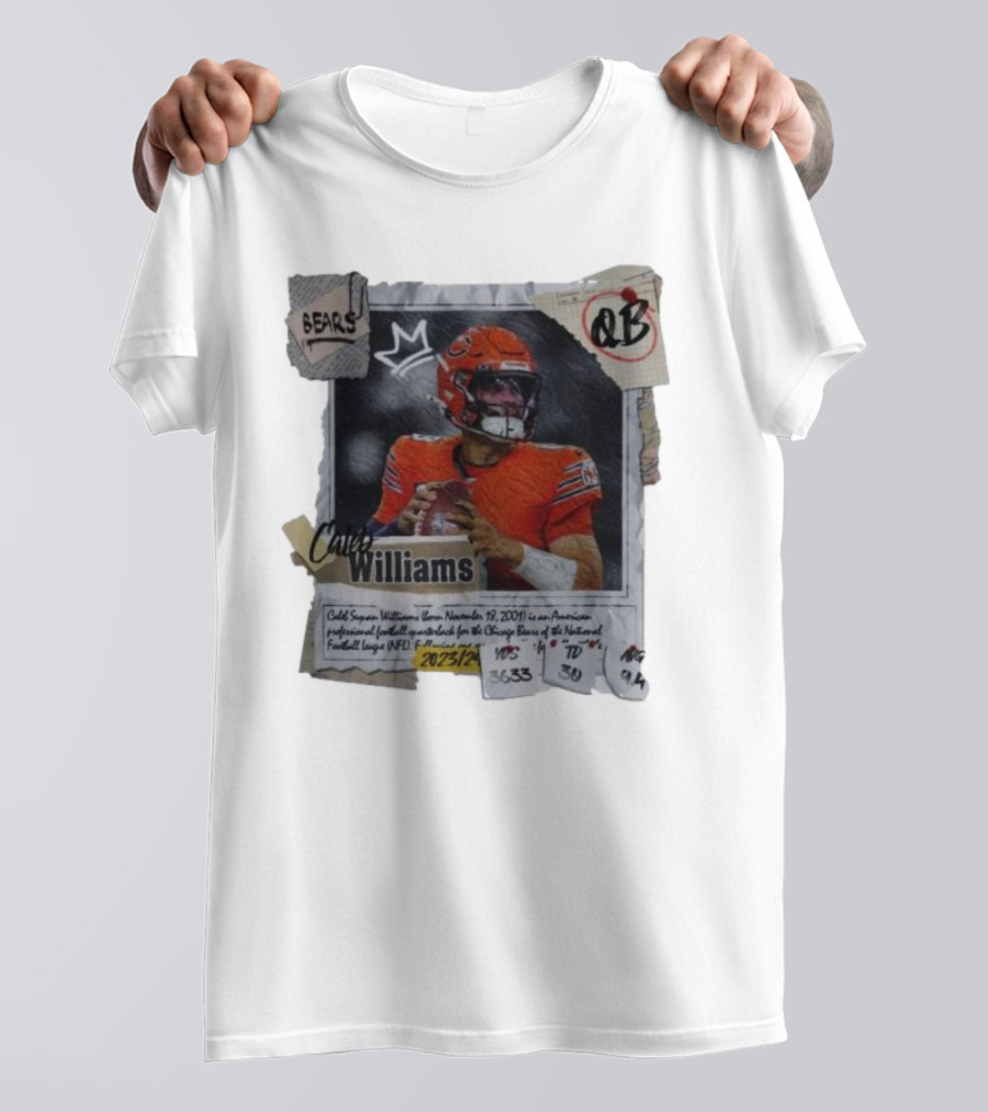 Caleb Williams Chicago Bears QB 2023/24 YDS 3633 TD 30 AVG 9,4 T-Shirt