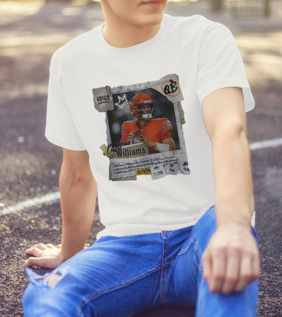 Caleb Williams Chicago Bears QB 2023/24 YDS 3633 TD 30 AVG 9,4 T-Shirt