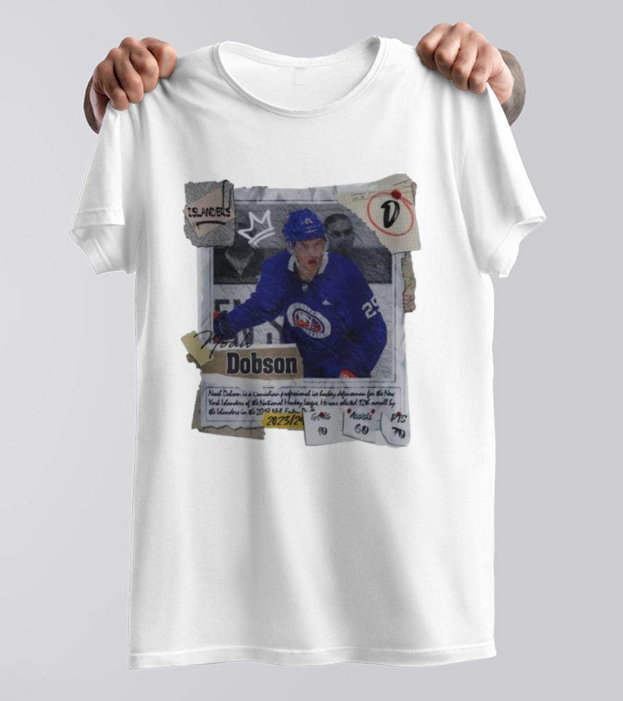 Noah Dobson New York Islanders 2023/24 Goals 10 Assists 60 PTS 70 T-Shirt
