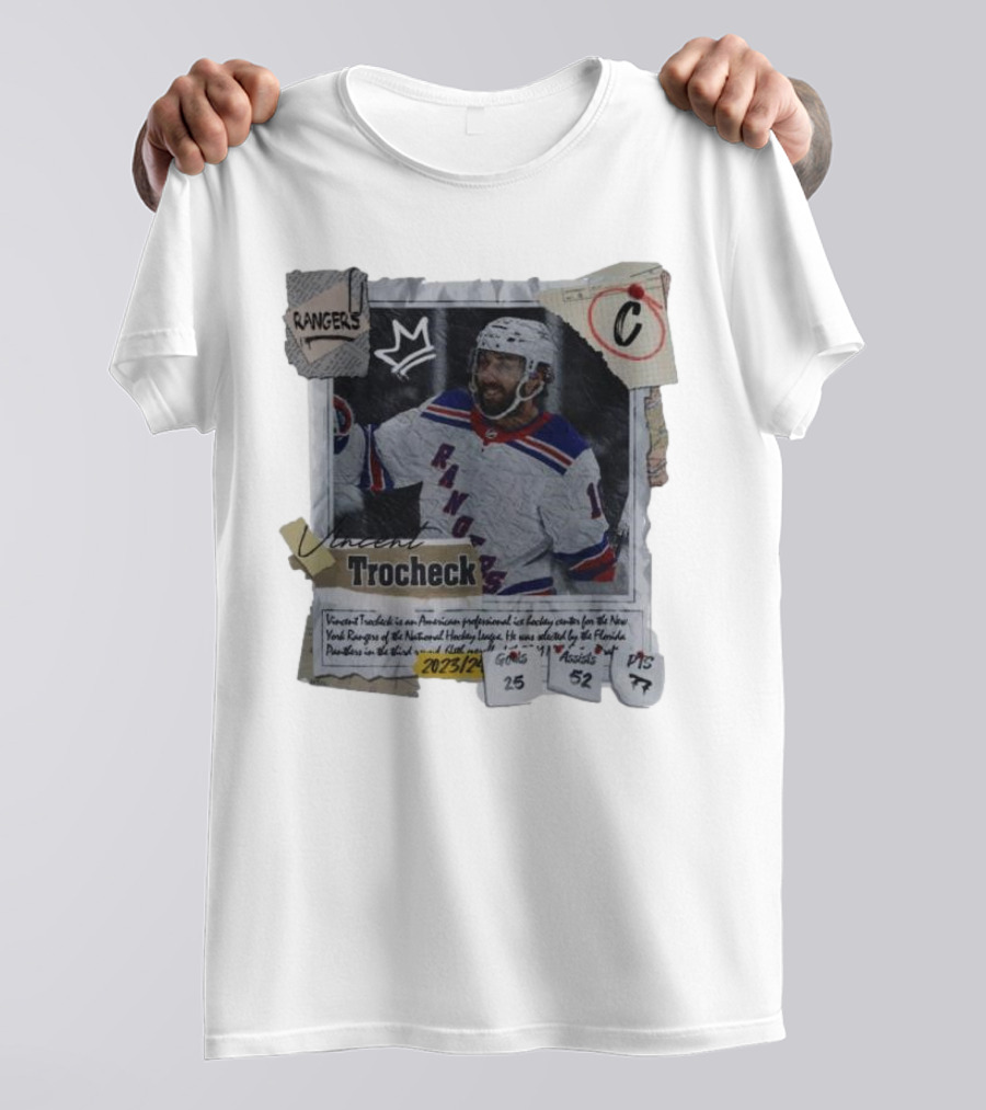 Vincent Trocheck New York Rangers Center 2023/24 Goals 25 Assists 52 PTS 77 T-Shirt