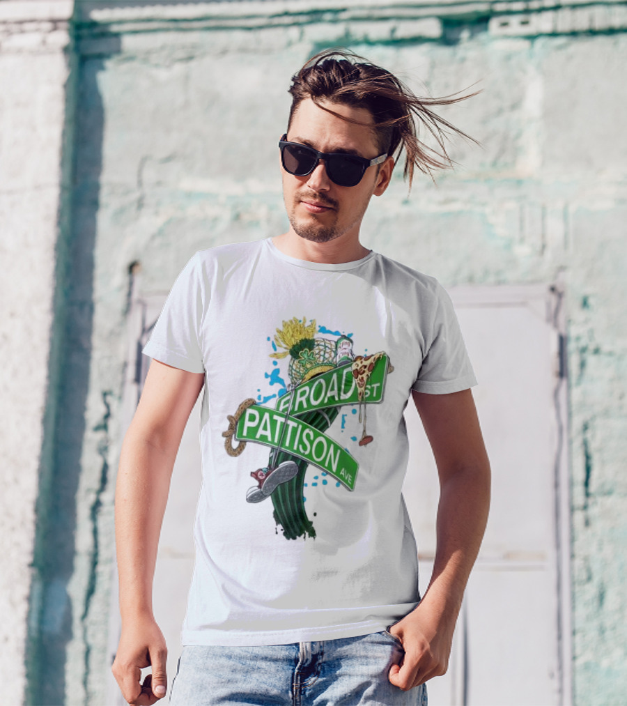 Broad And Pattison Ave Philly Sports With Icons Of Philadelphia Sports And Culture T-Shirt