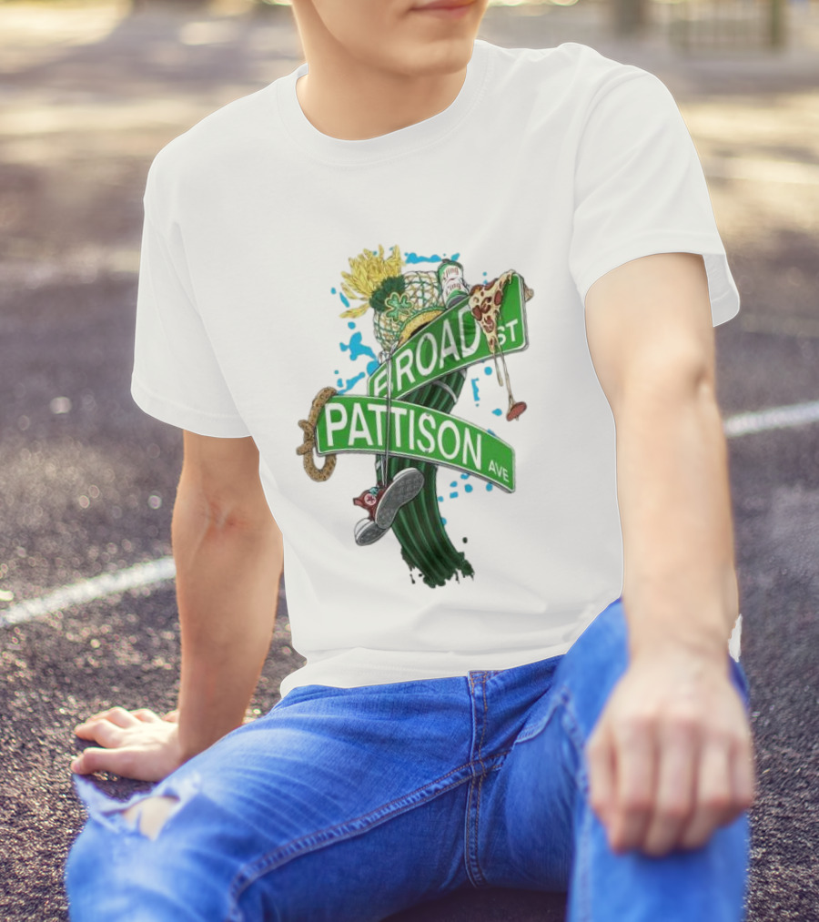 Broad And Pattison Ave Philly Sports With Icons Of Philadelphia Sports And Culture T-Shirt
