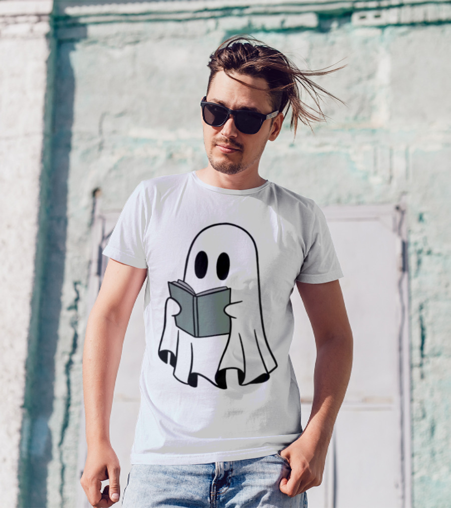 Fantôme Ghost Reading Book T-Shirt