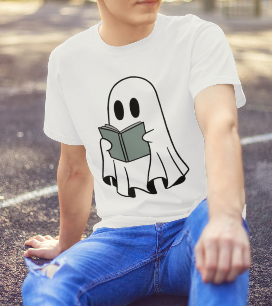 Fantôme Ghost Reading Book T-Shirt