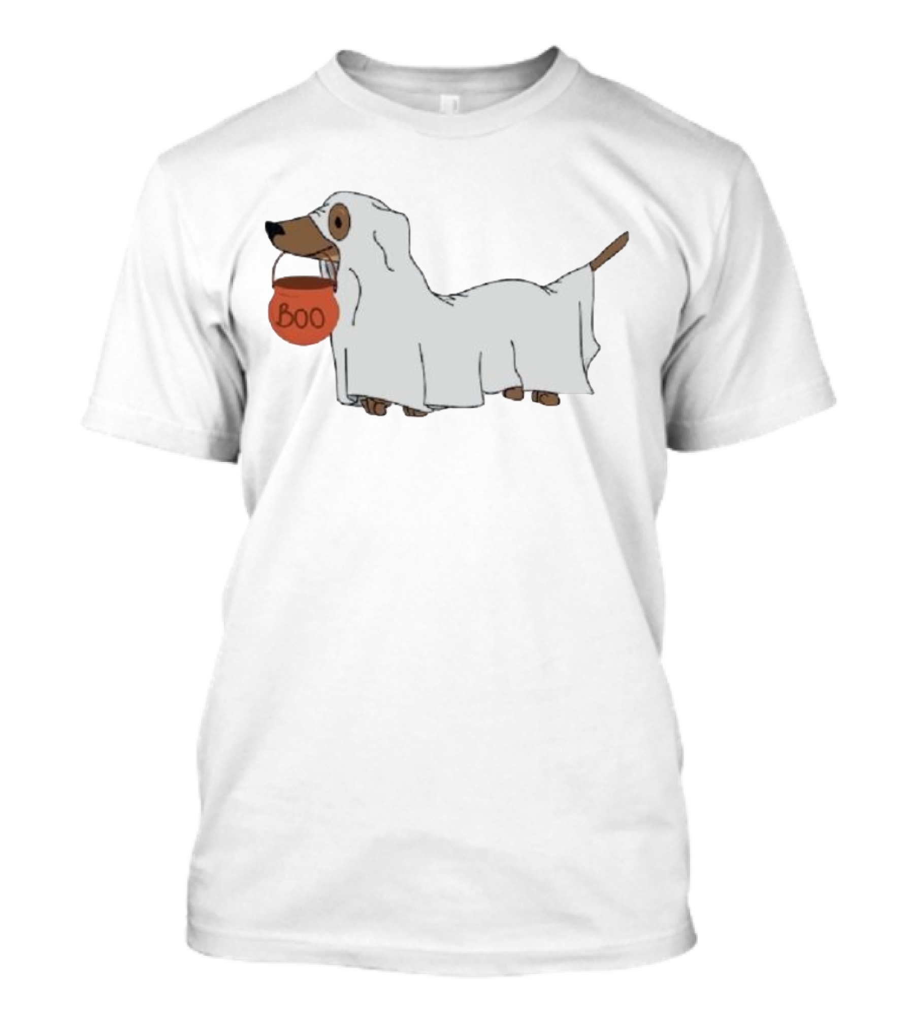 Halloweenies Dog Boo Ghost Costume With Pumpkin Boo T-Shirt