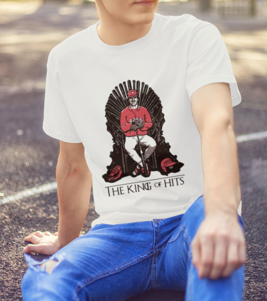 Pete Rose 4256 The King Of Hits Game Of Thrones Chair MLB Baseball T-Shirt