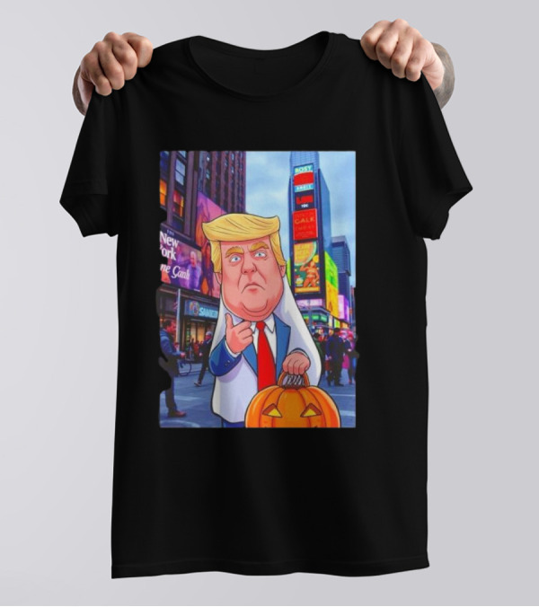 Donald Trump Halloween Cartoon Times Square New York T-Shirt