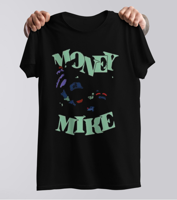 Money Mike Atlanta Braves Caricature Baseball Player With Dollars T-Shirt