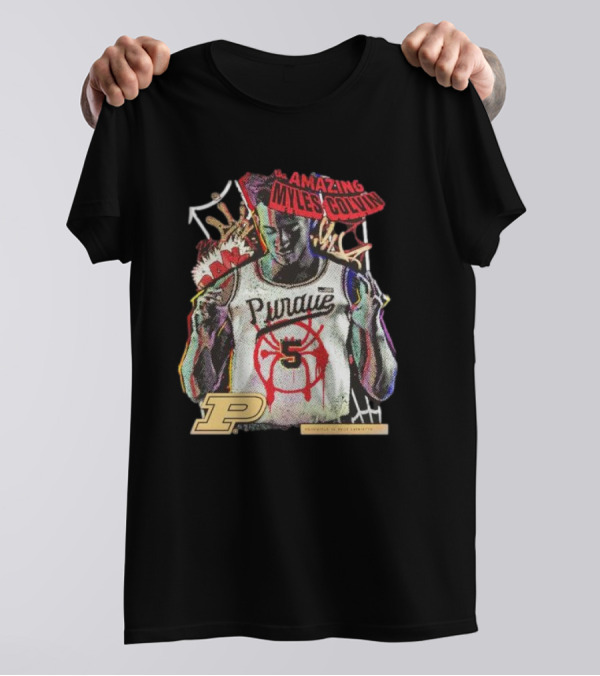The Amazing Myles Colvin Purdue Boilermakers Spider-Man Mashup T-Shirt